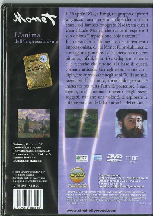 Monet. L'anima dell'impressionismo (DVD) - DVD - 2