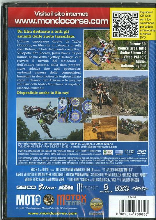 Moto 3. The Movie di Taylor Congdon - DVD - 2