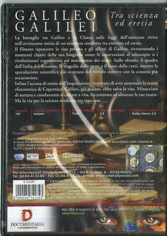 Galileo Galilei. Tra scienza ed eresia di Peter Jones - DVD - 2