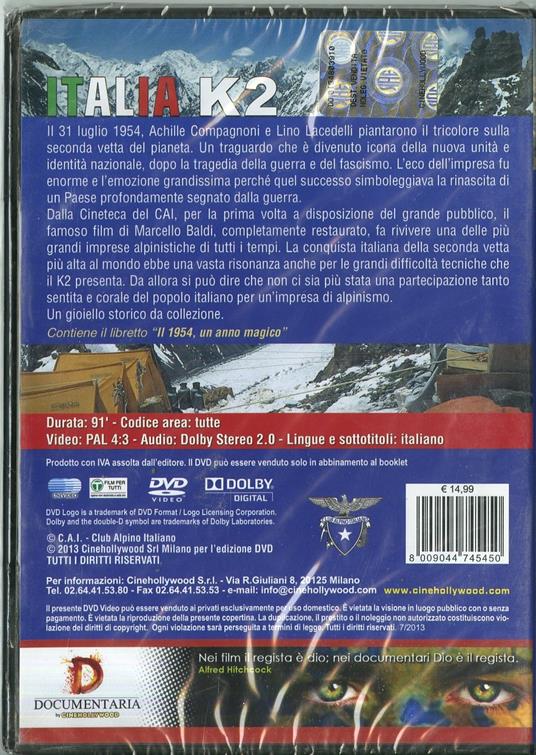 Italia K2 di Marcello Baldi - DVD - 2