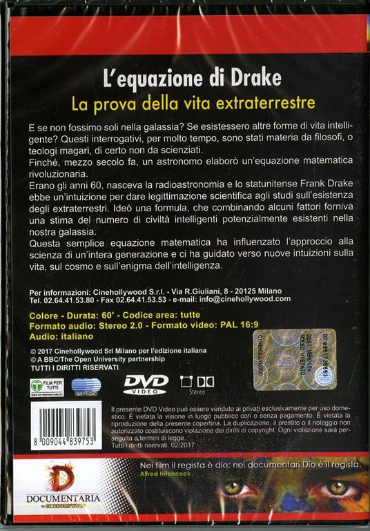 L' equazione di Drake. La prova della vita extraterrestre - DVD - 2