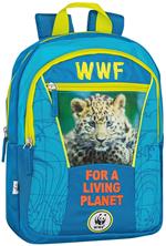 Zaino asilo WWF Adventure Leopardo. Azzurro