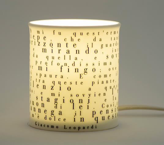 Lampada Meditathe luce - Leopardi - Infinito