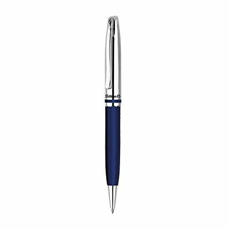 Penna a sfera Pelikan Jazz, meccanismo a rotazione, colore di scrittura nero, punta M, fusto blu - 5