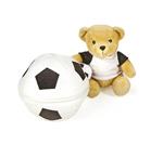 Palla Calcio con Zip e orso Bianco Nera