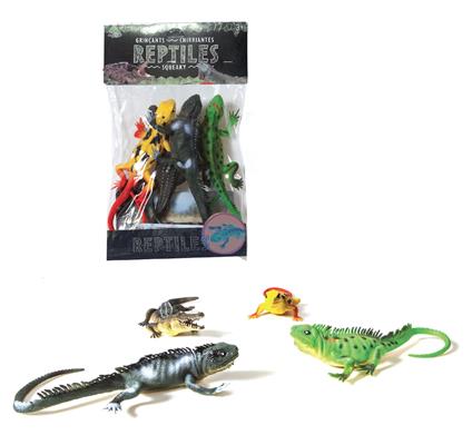 Busta 4Pz Rettili 25Cm Mis Busta H40Xl20Cm