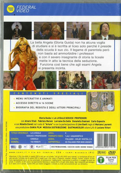 La liceale seduce i professori di Mariano Laurenti - DVD - 2