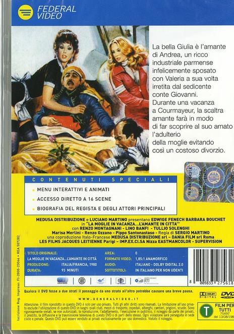 La moglie in vacanza... l'amante in città di Sergio Martino - DVD - 2