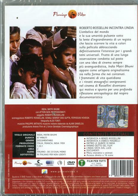 India di Roberto Rossellini - DVD - 2