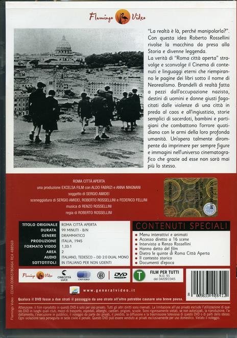 Roma città aperta di Roberto Rossellini - DVD - 2