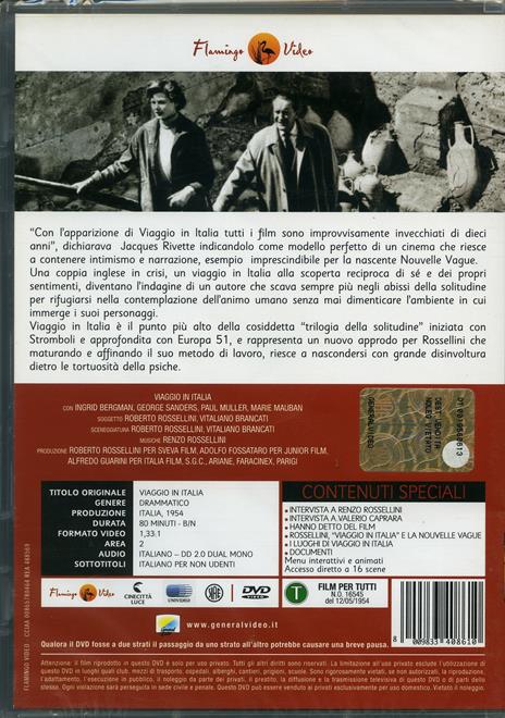 Viaggio in Italia (DVD) di Roberto Rossellini - DVD - 2