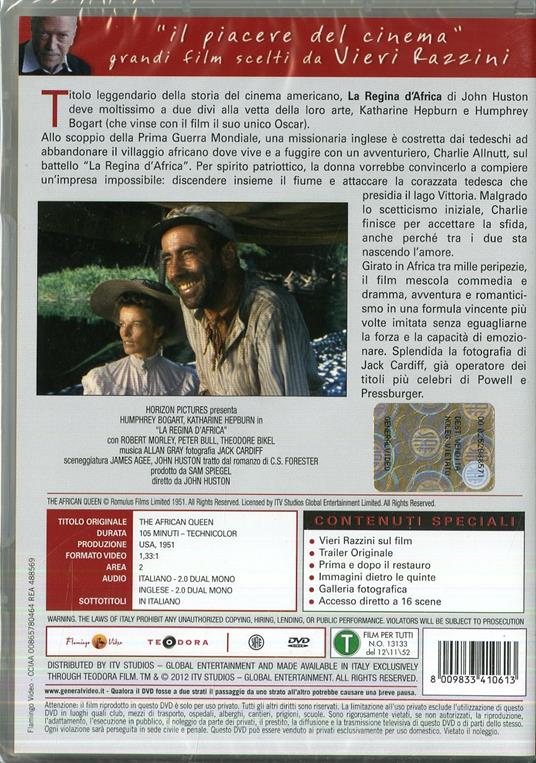 La Regina d'Africa di John Huston - DVD - 2