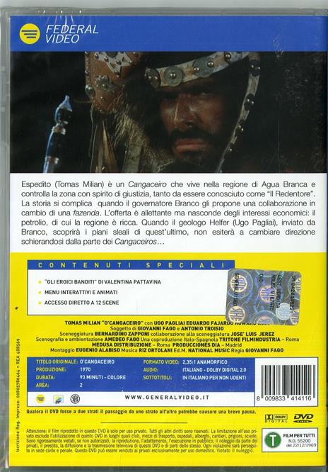 O' cangaceiro di Giovanni Fago - DVD - 2