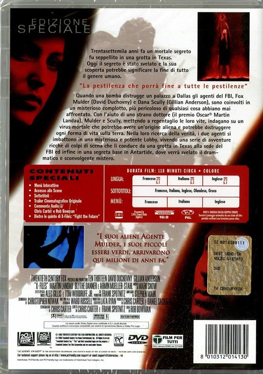 X Files. Il film di Rob Bowman - DVD - 2