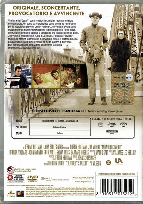 Un uomo da marciapiede di John Schlesinger - DVD - 2