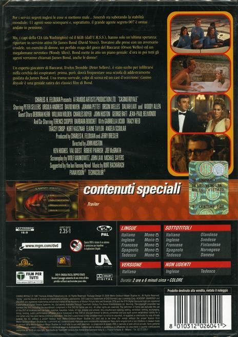 James Bond 007 Casinò Royale di John Huston,Ken Hughes,Robert Parrish,Joseph McGrath,Val Guest - DVD - 2