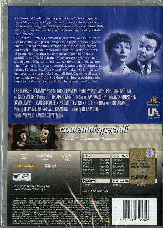 L' appartamento di Billy Wilder - DVD - 2