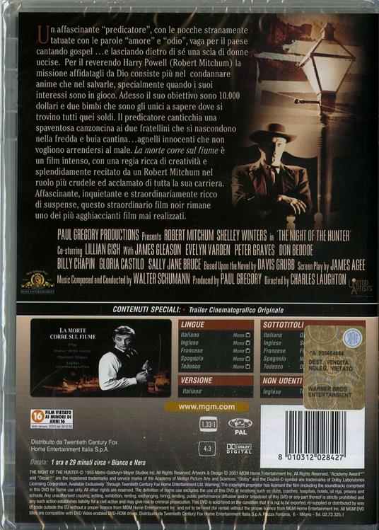 La morte corre sul fiume di Charles Laughton - DVD - 2