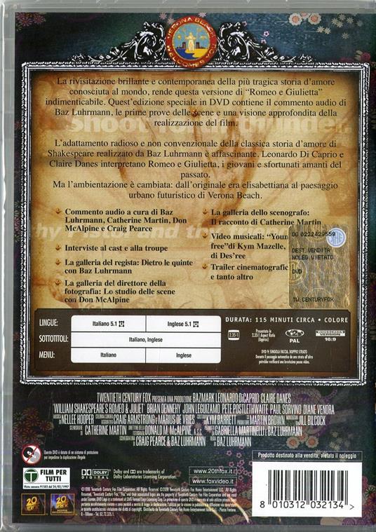 Romeo + Giulietta<span>.</span> Special Edition di Baz Luhrmann - DVD - 2