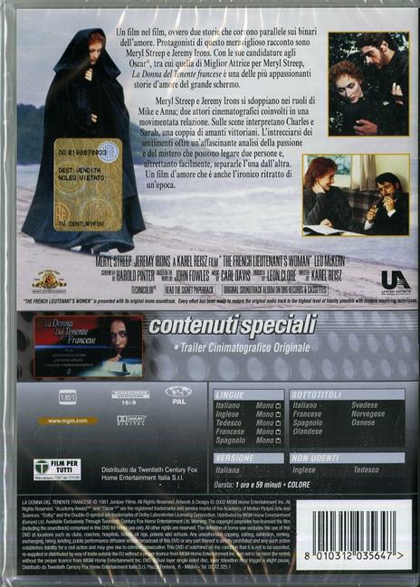 La donna del tenente francese di Karel Reisz - DVD - 2