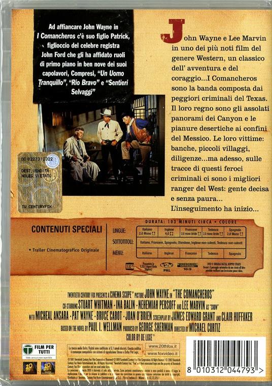 I Comancheros di Michael Curtiz - DVD - 2