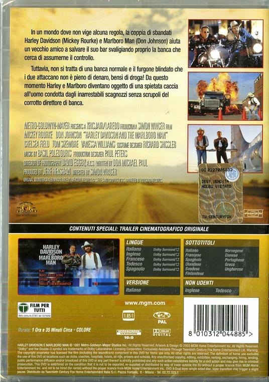 Harley Davidson e Marlboro Man di Simon Wincer - DVD - 2