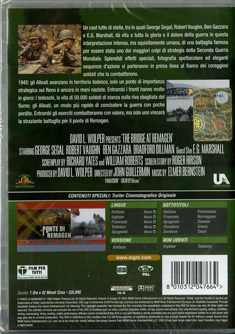 Il ponte di Remagen di John Guillermin - DVD - 2