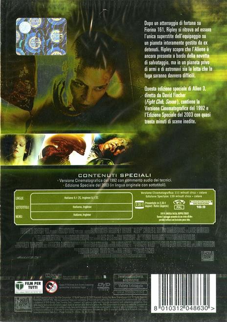 Alien 3. Special Edition (2 DVD) di David Fincher - DVD - 2