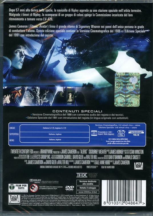 Aliens. Special Edition (2 DVD) di James Cameron - DVD - 2