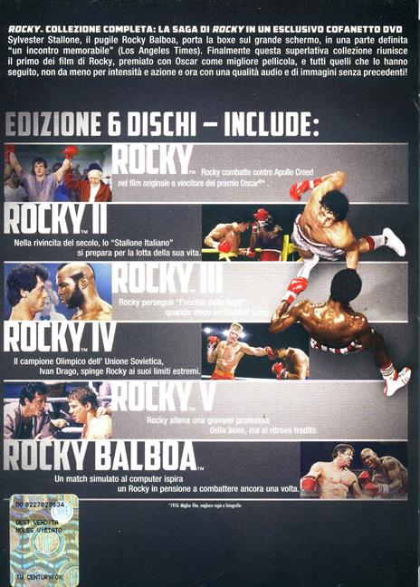Rocky. La saga completa (6 DVD) DVD Film di John G