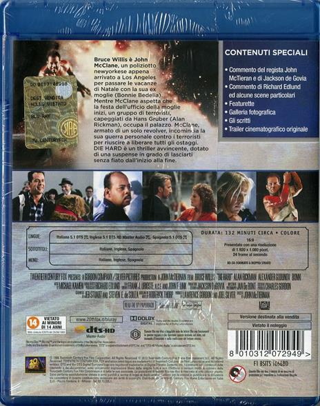 Die Hard. Trappola di cristallo. Esclusiva Feltrinelli-IBS (Blu-ray) di John McTiernan - Blu-ray - 2