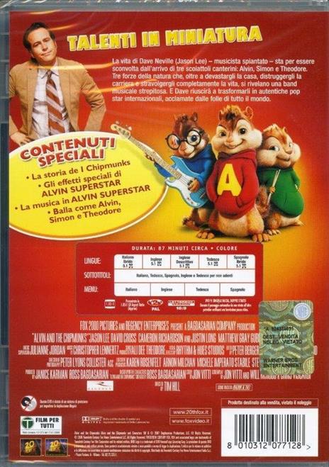 Alvin Superstar di Tim Hill - DVD - 2