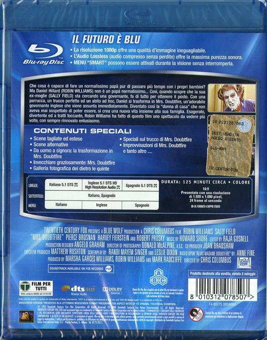 Mrs. Doubtfire di Chris Columbus - Blu-ray - 2