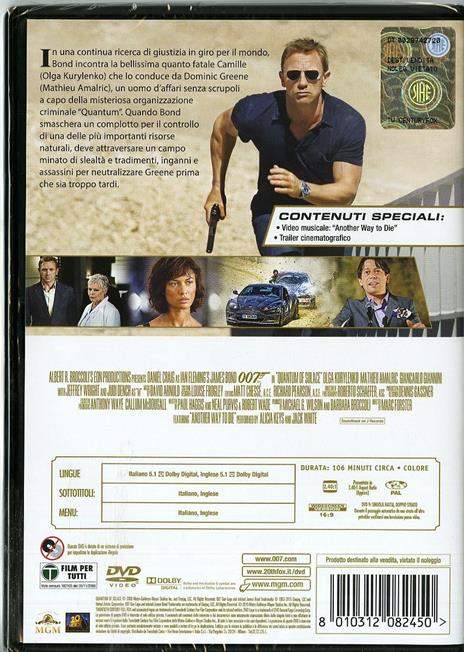 Agente 007. Quantum of Solace (1 DVD) di Marc Forster - DVD - 2