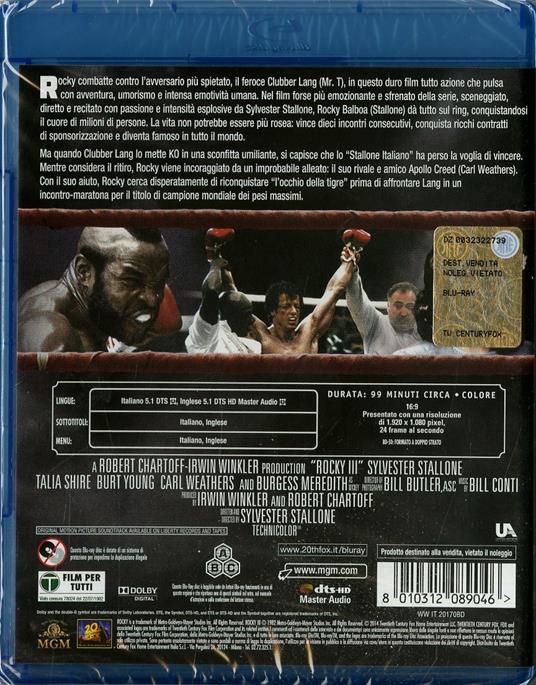 Rocky III di Sylvester Stallone - Blu-ray - 2