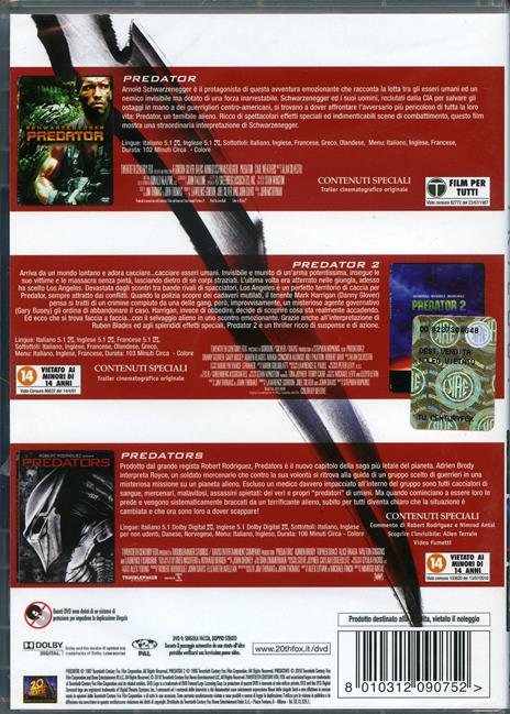 Predator Trilogy (3 DVD) di Nimrod Antal,Stephen Hopkins - 2