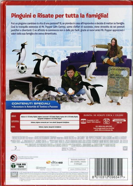 I pinguini di Mr. Popper di Mark Waters - DVD - 2