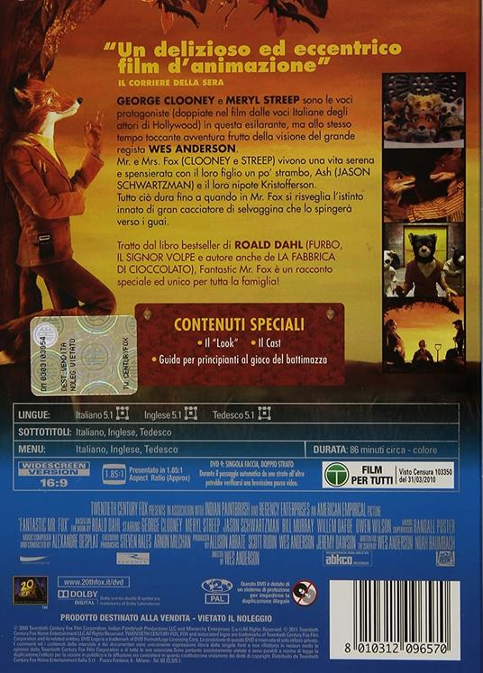 Fantastic Mr. Fox<span>.</span> Edizione speciale di Wes Anderson - DVD - 2