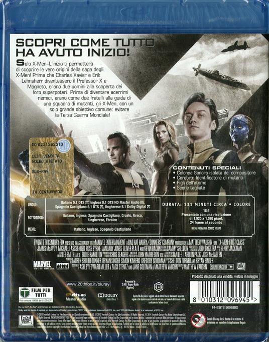 X-Men. L'inizio di Matthew Vaughn - Blu-ray - 2