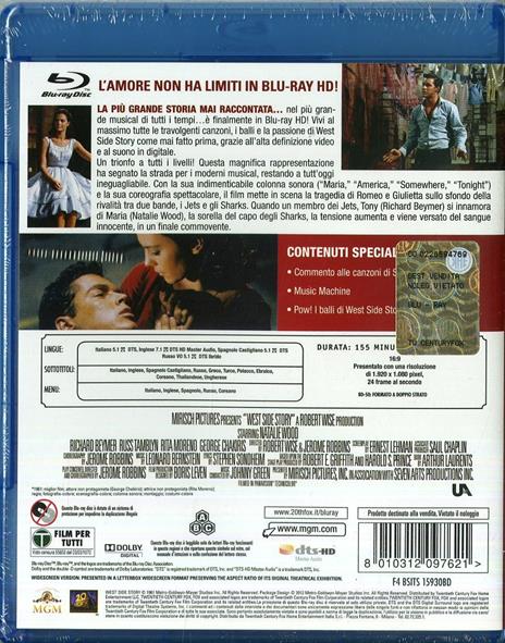 West Side Story (Blu-ray) di Robert Wise,Jerome Robbins - Blu-ray - 2