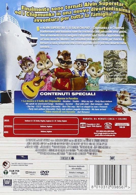 Alvin Superstar 3. Si salvi chi può! di Mike Mitchell - DVD - 2