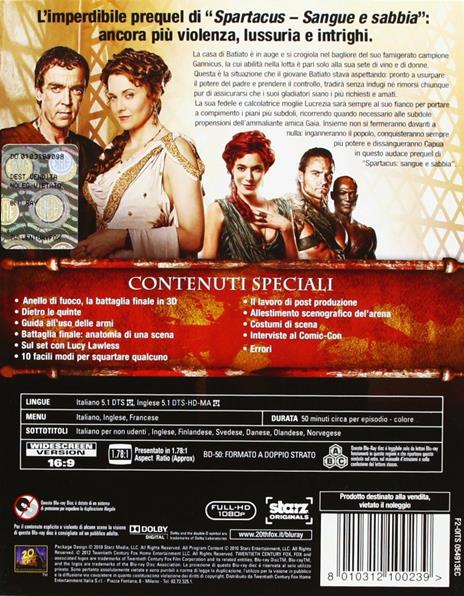 Spartacus. Gli dei dell'arena. Il prequel della serie (3 Blu-ray) di Jesse Warn,Rick Jacobson,Michael Hurst,Brendan Maher - Blu-ray - 2
