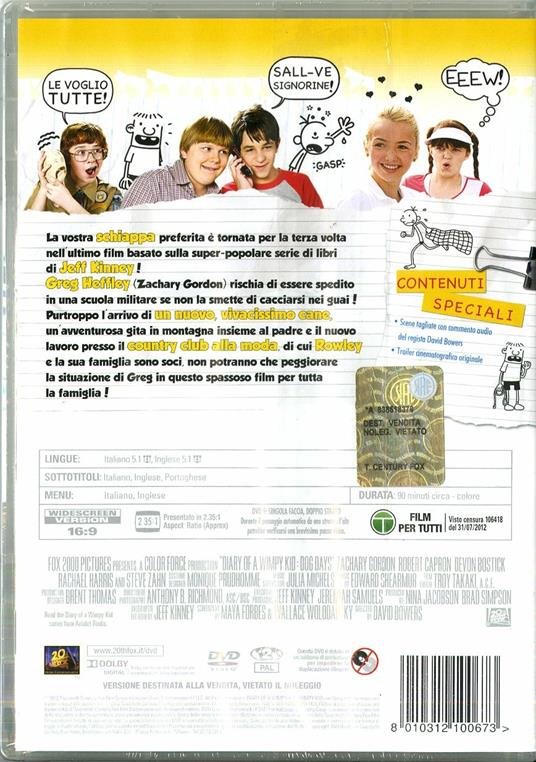 Diario di una schiappa. Vita da cani di David Bowers - DVD - 2