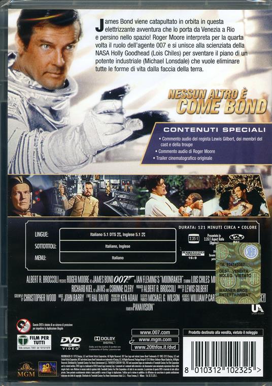 Agente 007. Moonraker: operazione Spazio di Lewis Gilbert - DVD - 2