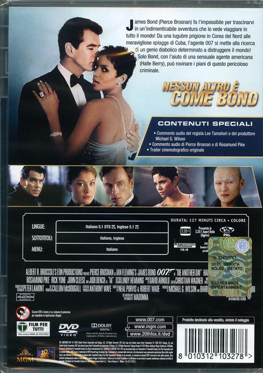 Agente 007. La morte può attendere di Lee Tamahori - DVD - 2