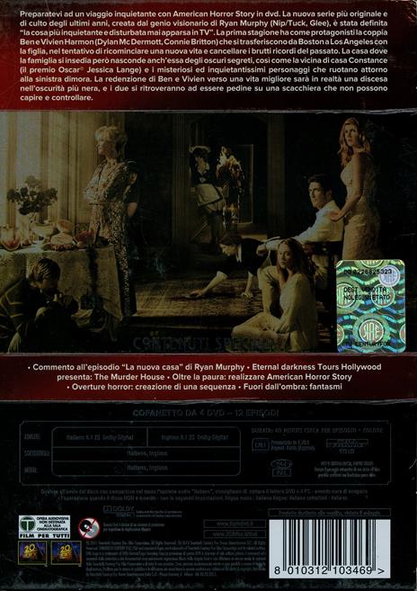 American Horror Story. Stagione 1 (4 DVD) di Ryan Murphy,Alfonso Gomez-Rejon,Bradley Buecker - DVD - 2