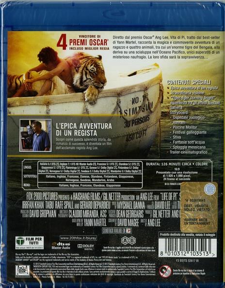 Vita di Pi di Ang Lee - Blu-ray - 2