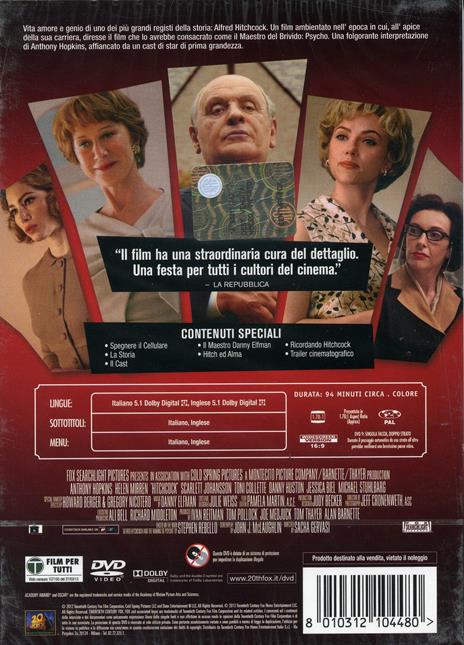 Hitchcock di Sacha Gervasi - DVD - 2