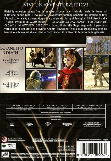 Star Wars. Prequel Trilogy. Episodi I - II - III (3 DVD) di George Lucas - 2