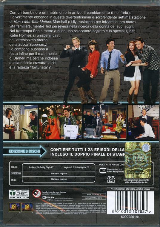 How I Met Your Mother. Alla fine arriva mamma. Stagione 7 (3 DVD) di Pamela Fryman,Rob Greenberg,Michael J. Shea - DVD - 2